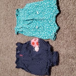 Girls carter's summer short rompers